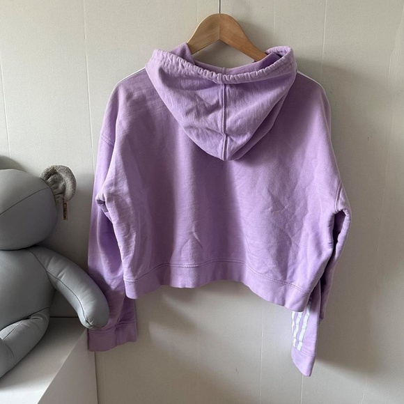 Lilac Adidas Originals cropped hoodie - Picture 5 of 7